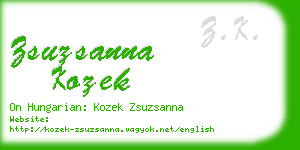 zsuzsanna kozek business card